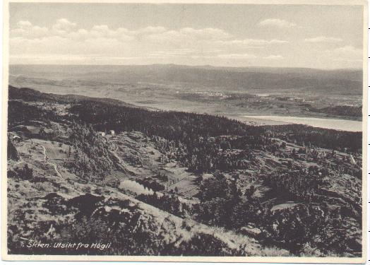 Utsiktsbilde fra Hgli over 
	 Gjerpendalen og Skien