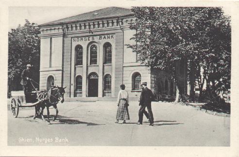 Skien. Norges Bank-bygget.