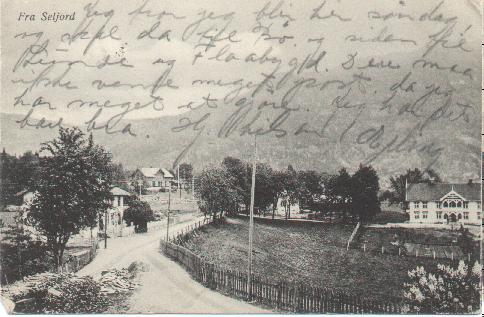 Bilde fra Seljord Sentrum i 1909