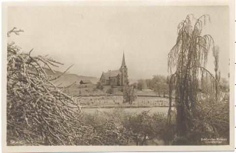 Vinterbilde av Gjerpen kirke